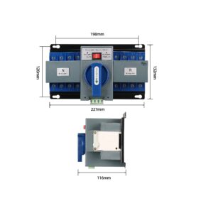 Ethedeal Dual Power Automatic Transfer Switch-enerator Changeover Switch- Electrical Selector Switches Dual Power Switch (4P 63A)