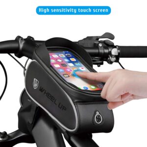 Tsuinz Waist Pack Waterproof Bicycle Bag Front Bike Phone Frame Bag Mount Top tube Bag Accessories for iPhone 13/12/11 Pro X/XS/XR/8 Airpods Samsung Galaxy S22/S21/S20/A10e/S10