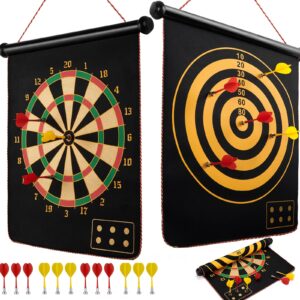 baturu dart board magnetic for kids adults with magnetic darts 12pcs, boy toys age 8-10-12 13 14 15, teenage teen boys gifts for boy room decor, dartboard games for kids 8-12