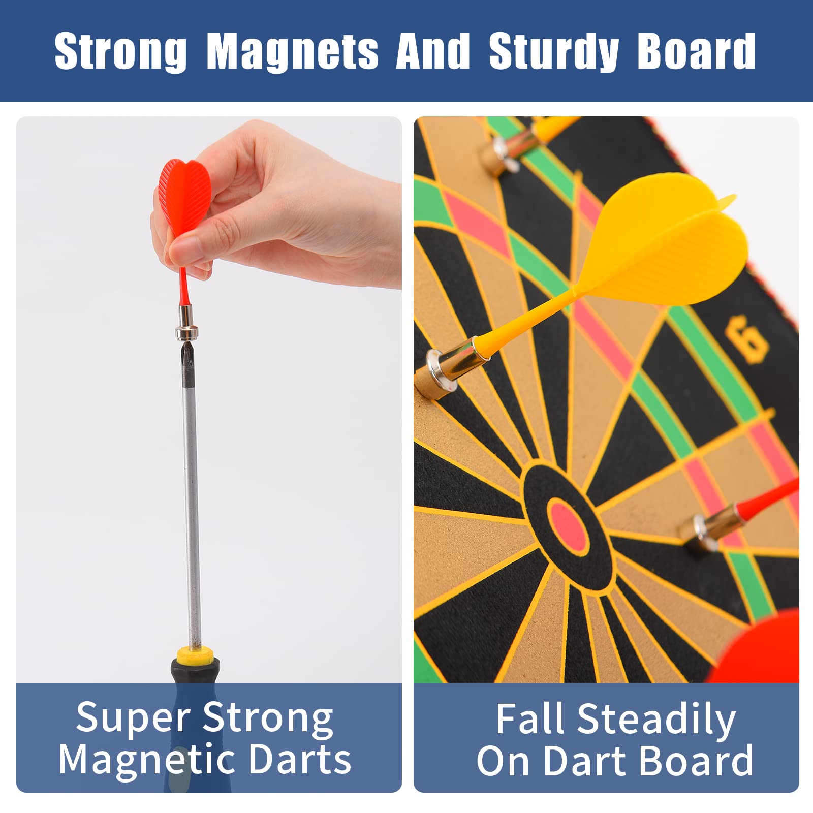 BATURU Dart Board Magnetic for Kids Adults with Magnetic Darts 12pcs, Boy Toys Age 8-10-12 13 14 15, Teenage Teen Boys Gifts for Boy Room Decor, Dartboard Games for Kids 8-12