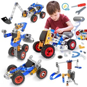 HISTOYE Building Toys for Kids Age 4-8 Erector Sets for Boys Age 6-8-12 Stem Toys for 5+ Year Old Boys Robot Building Kit for Kids DIY Building Blocks Construction Toys Gifts for 4 5 6 7 8+ Years Old