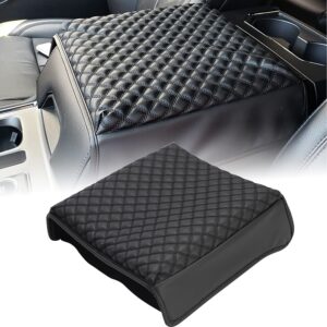winunite compatible with 2015-2020 f150 console cover armrest cushion for 2015 2016 2017 2018 2019 2020 bucket seat f150 center console protector pu leather armrest cover 2015-2020 f150 accessories