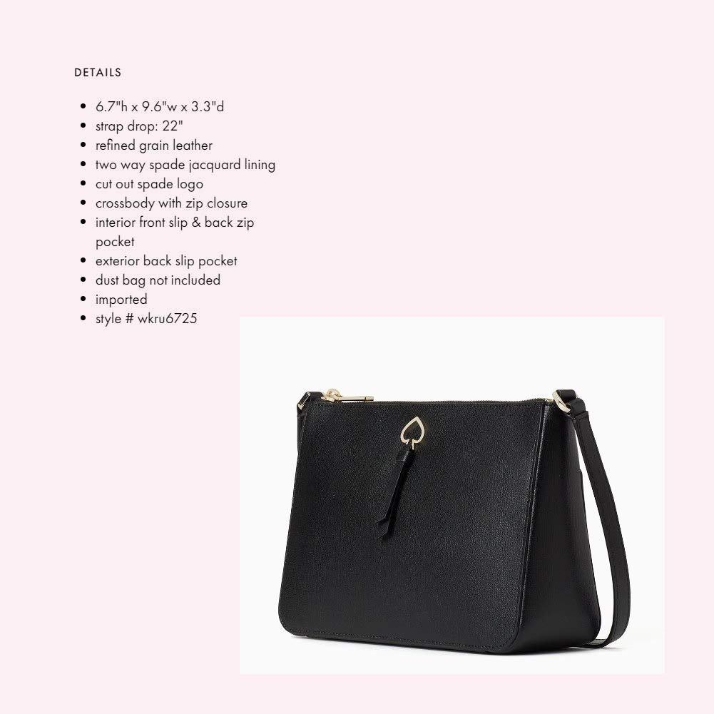 Kate Spade New York Adel Medium Top Zip Crossbody Bag, Black