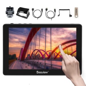 【desview authorized】 desview r7p 7" touch screen camera field monitor with 1000nits,1920×1200 4k hdmi, support hdr mode, custom 3d lut for canon, nikon, sony camera and camcorder
