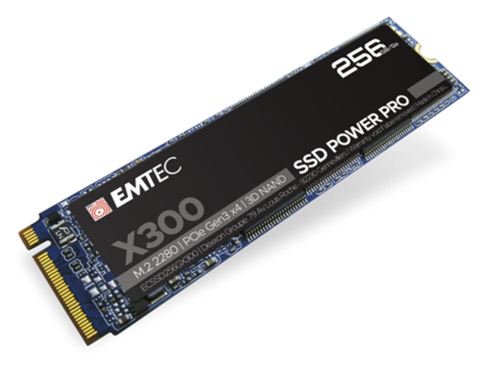 Emtec X300 Power Pro 256GB M.2 2280 PCIe Gen 3.0 x4 Internal Solid State Drive (SSD) - ECSSD256GX300