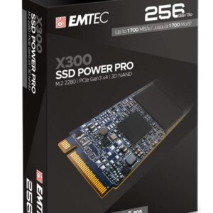 Emtec X300 Power Pro 256GB M.2 2280 PCIe Gen 3.0 x4 Internal Solid State Drive (SSD) - ECSSD256GX300