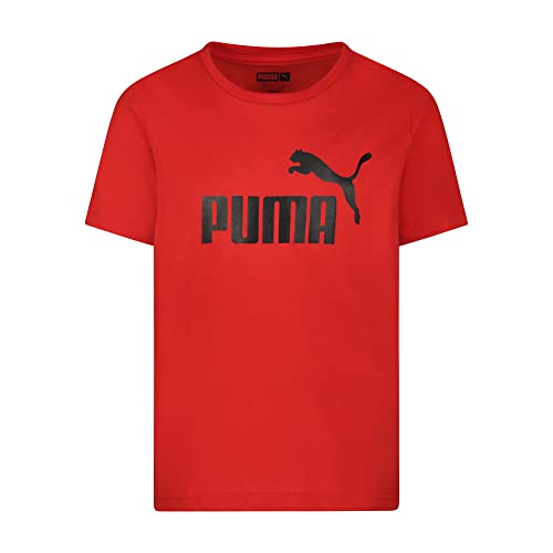 PUMA boys No. 1 Logo T-shirt T Shirt, Red, Large US