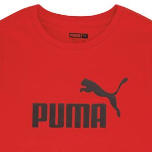 PUMA boys No. 1 Logo T-shirt T Shirt, Red, Large US