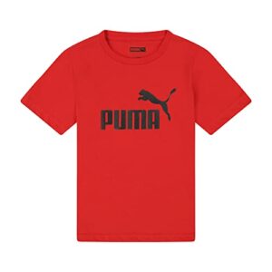 PUMA boys No. 1 Logo T-shirt T Shirt, Red, Large US