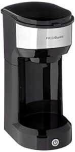 frigidaire culinary chef 1-cup single serve retro coffee maker with fast brew technology & single touch control, ideal for tight places on countertops or office tables, black