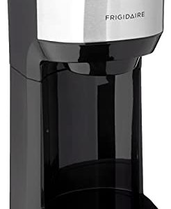 FRIGIDAIRE CULINARY CHEF 1-Cup Single Serve Retro Coffee Maker with Fast Brew Technology & Single Touch Control, Ideal for Tight Places on Countertops or Office Tables, Black