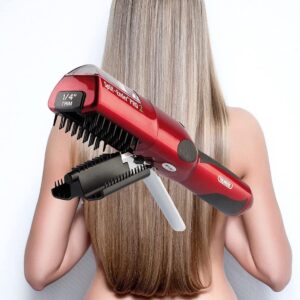 pro 2 automatic easy damaged hair repair trimmer, men & women - red