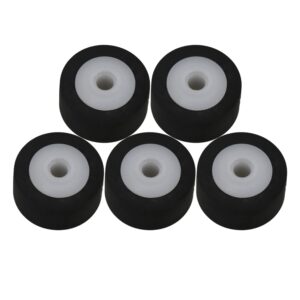 3x6x2.5mm black rubber bearing roller guide pulley bearing wheel pinch roller for audio radio tape recorder pack of 5