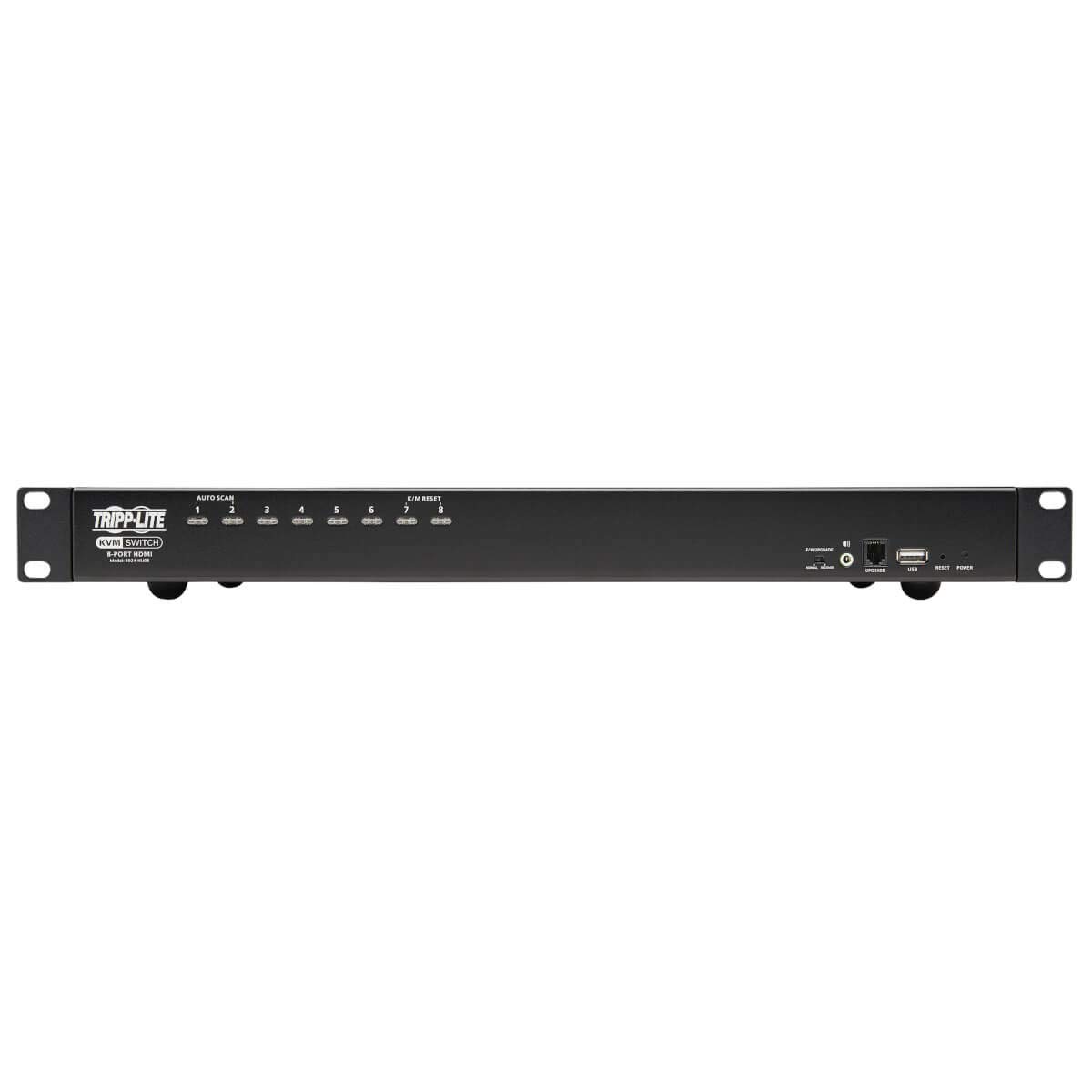 Tripp Lite KVM Switch, 8 Port HDMI USB with Audio and USB Sharing KVM Switch, 1U Rack Mount (B024-HU08)