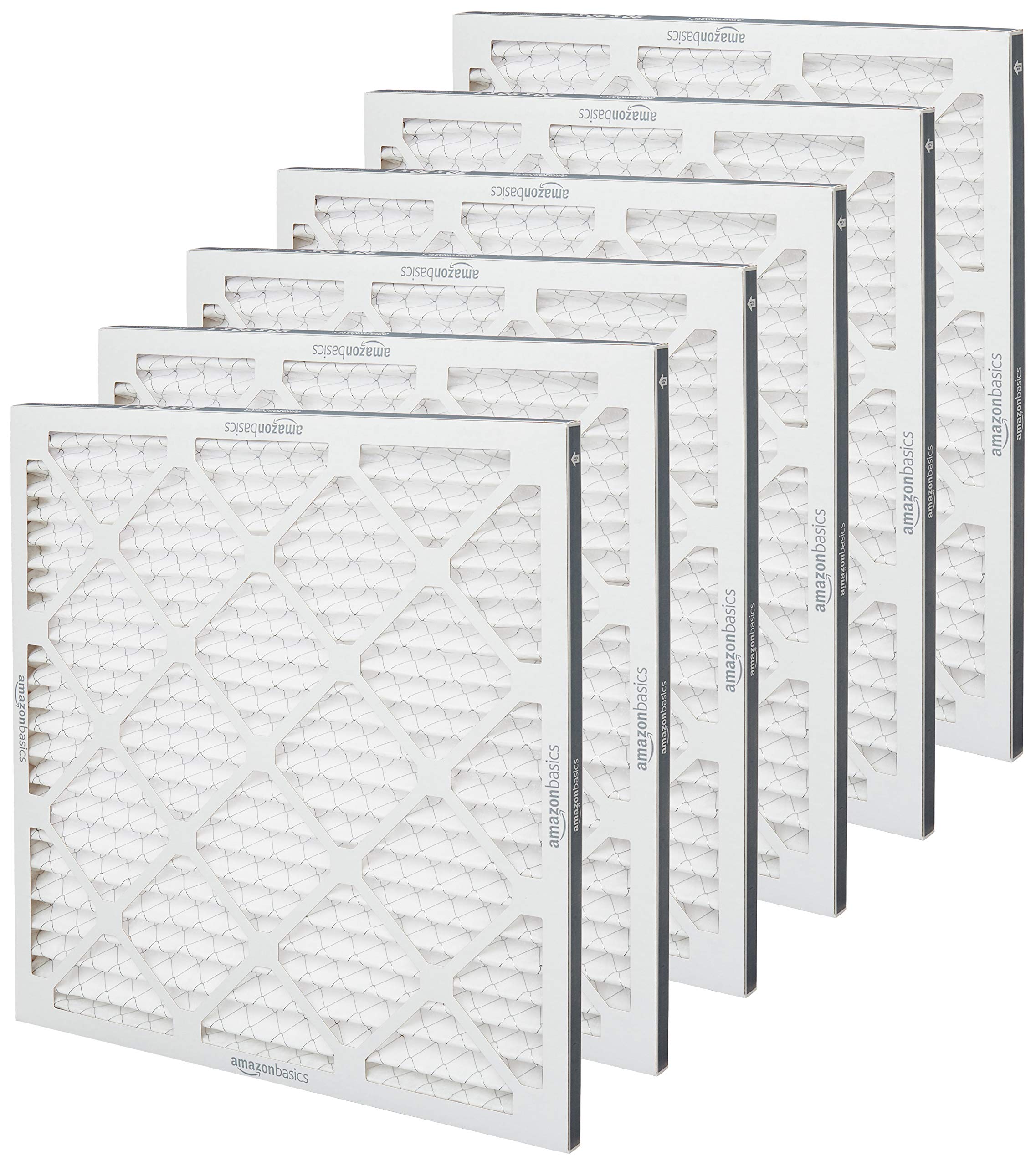 Amazon Basics Merv 11 AC Furnace Air Filter - 20'' x 20'' x 1'', 6-Pack