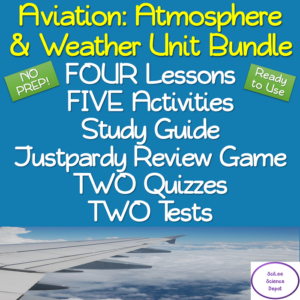 aviation: atmosphere & weather unit no prep bundle