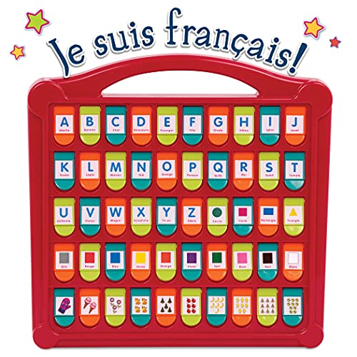 Battat – French Alphabet Toy For Learning – 50 Pop-Up Flaps – Letters, Words, Numbers, Colors, Shapes – Educational Toy For Toddlers, Kids – 3 Years + – Alphabet Cache-Cache