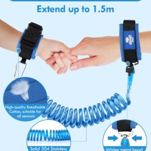 Lehoo Castle Toddler Leash for Walking, Baby Leashes for Toddlers 4-in-1, Kid Harness with Leash, Child Safety Leash Anti Lost Wrist Link (Whale)