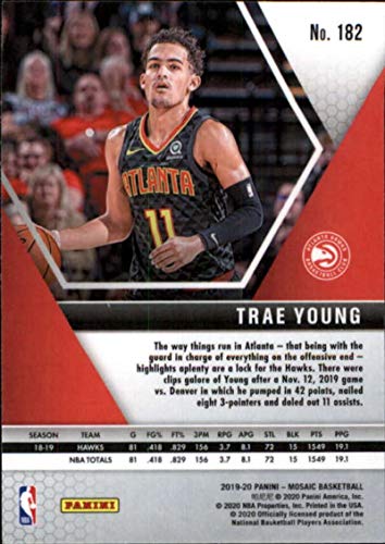 2019-20 Panini Mosaic #182 Trae Young Atlanta Hawks NBA Basketball Trading Card