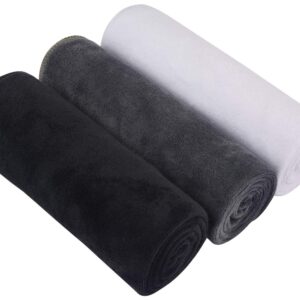 SINLAND Microfiber Gym Towels Sports Fitness Workout Sweat Towel Super Soft and Absorbent 3 Pack 16 Inch X 32 Inch