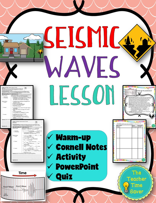 Seismic Waves Earthquakes Interactive Notebook Lesson