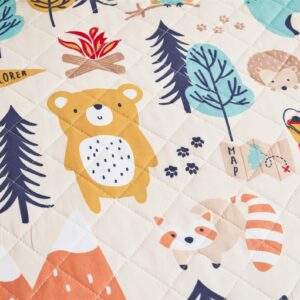 Quilt Set Twin Bedspread Coverlet Kids Twin Quilts Cartoon Bear Quilt Bedding Kids Quilt Bedspread Forest Animal Bear Print Kids Quilt Collection Home Lightweight Bedding Reversible Boys Coverlet