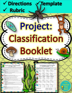 classification booklet printable project