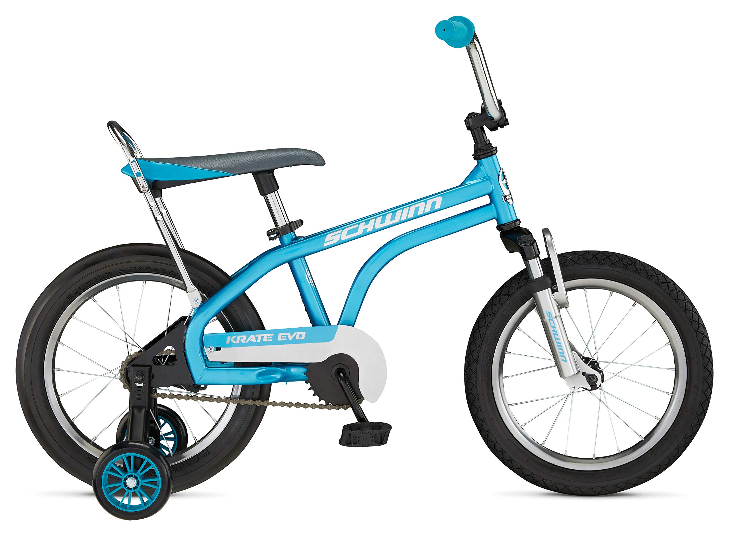 Schwinn Krate EVO Kids Bike for Boys and Girls Ages 3-5 Years, 16-Inch Wheels, Rider Height 38 to 48-Inches, Removable Training Wheels, Rear Coaster Brake, Apple Red