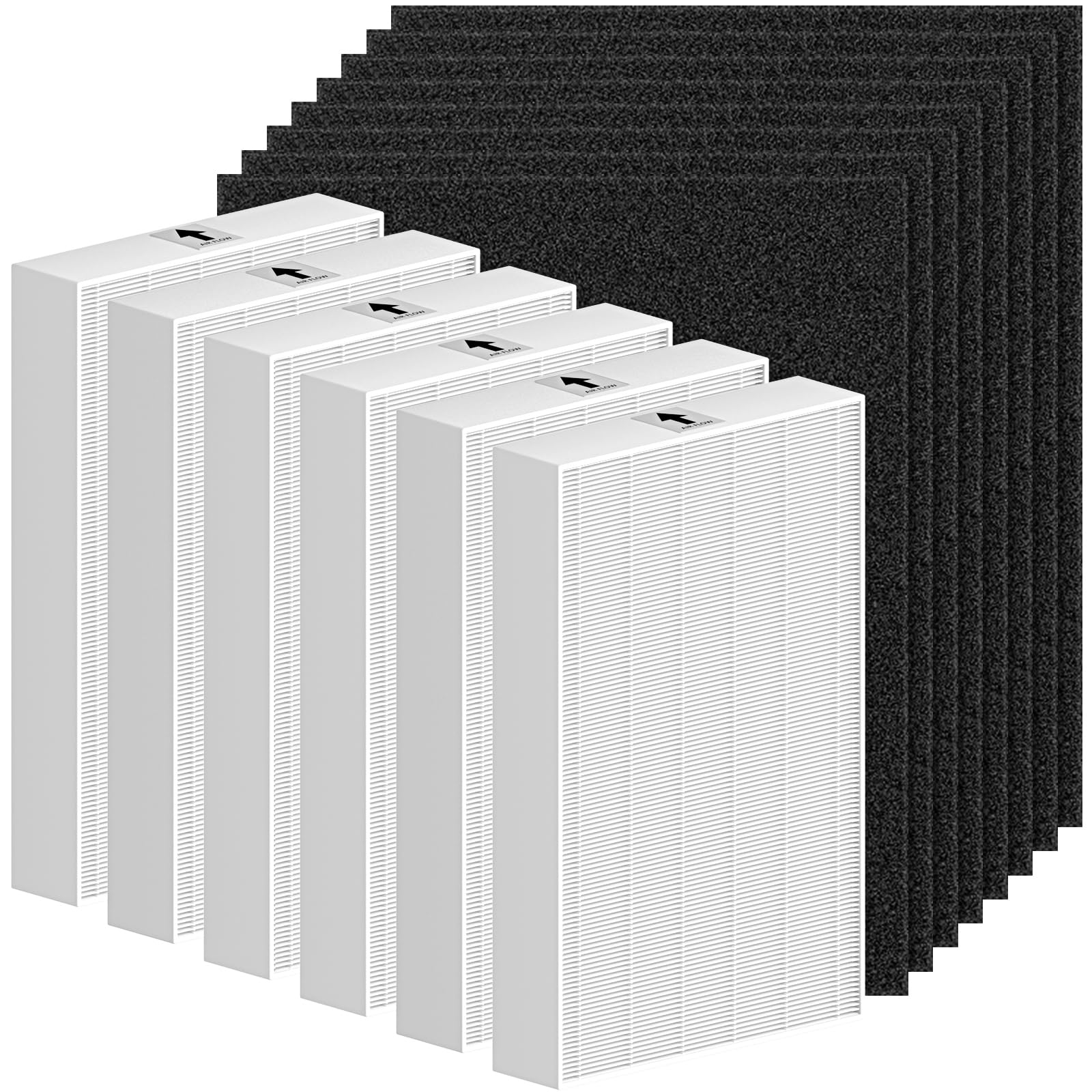 HPA300 True HEPA Filter Replacement Compatible with Honeywell Air Purifier HPA300 Series, HPA300, HPA304, HPA8350, HPA300VP, HPA3300b, HPA5300, Pack of 6 HEPA R and 8 Pre filters A HRF-AP1