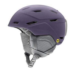 smith optics mirage mips women's snow helmet - matte violet, large