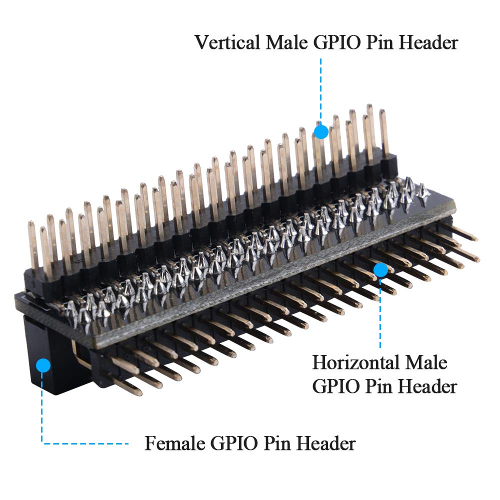 GeeekPi Micro Connectors 40-pin GPIO 1 to 2 Expansion Board for Raspberry Pi, 2 x 20-pin Strip Dual Male Header Double Row Straight GPIO Connector Pin Header Compatible with Raspberry Pi