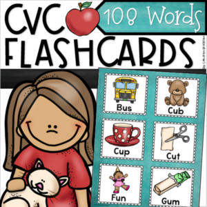 cvc word families phonics flashcards