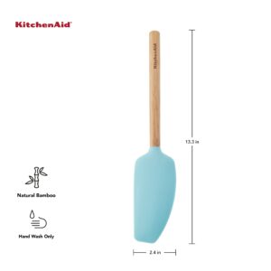 KitchenAid Universal Bamboo Handle Mixer Spatula, One size, Aqua Sky White