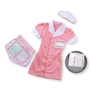 melissa & doug waitress role play set (ffp),pink