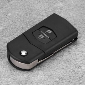 Key Fob Case, Flip 2 Button Remote Key Fob Case Shell Cover 2 3 5 6 RX8 MX5 2B