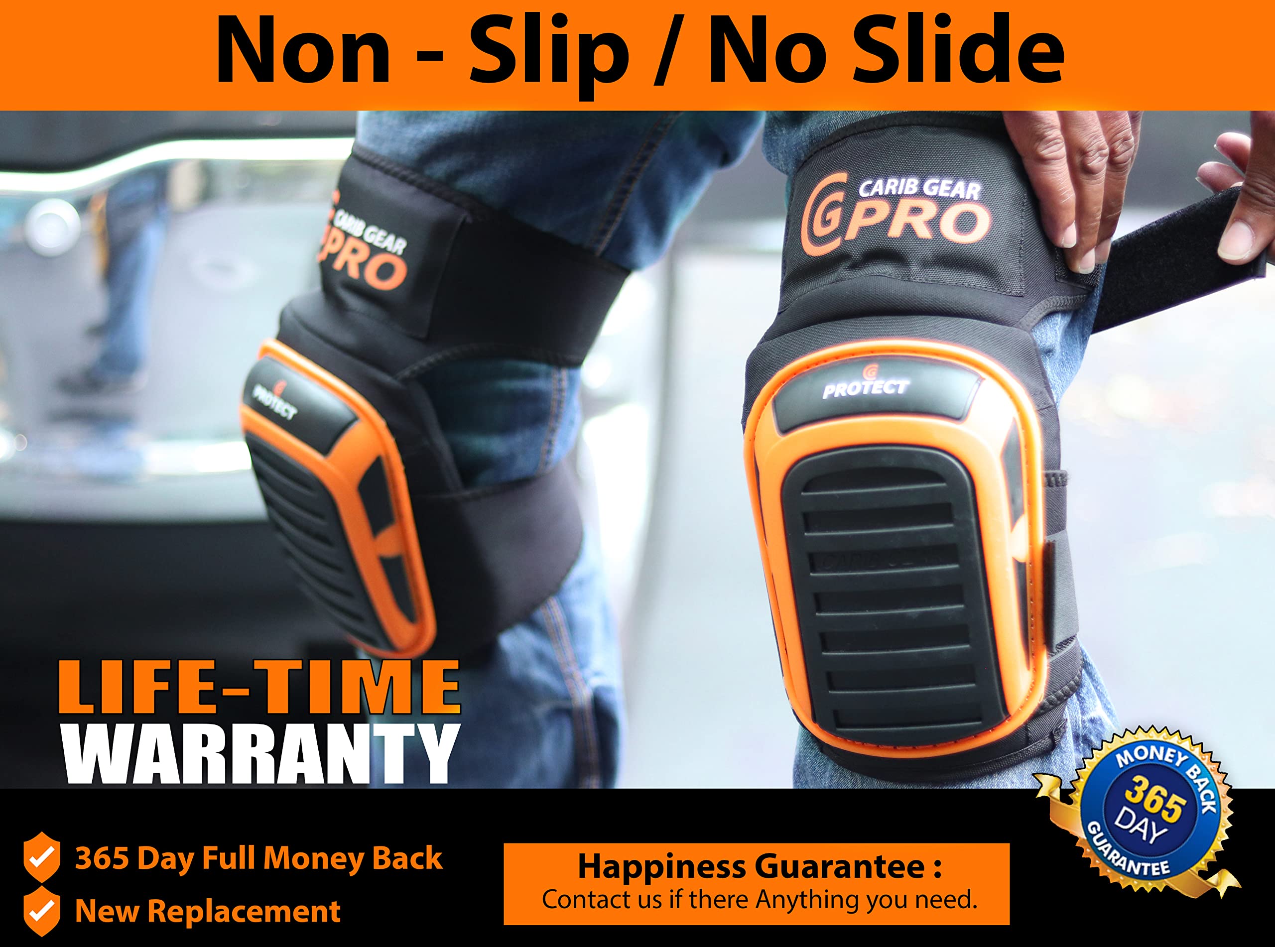 Knee Pads for Flooring and Roofing Work Kneepads With Soft Foam Padding Cushion, No-Slip Stabilizer, Double Straps Clip, For Professional Men And Women Cut resistance Glove Safety Glasses