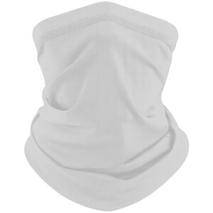 armoray face mask washable & reusable balaclava neck gaiter - sun protection bandana scarf masks for men & women hiking fishing (white)