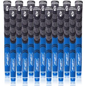 lehui kingrasp golf grips, standard/midsize, golf grips set of 13(free 13 tapes), anti-slip rubber golf club grips, 8colors optional (blue, midsize)