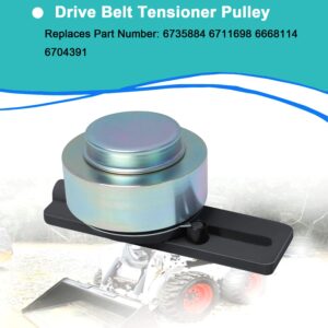 𝟮𝟬𝟮𝟯 𝙐𝙥𝙜𝙧𝙖𝙙𝙚𝙙 6711698 Drive Belt Tensioner Pulley Assembly for Bobcat Skid Steer Loader 653 863 751 753 763 773 S150 S160 S175 T140 T180 T190, Replaces for 6735884 6668114 6704391