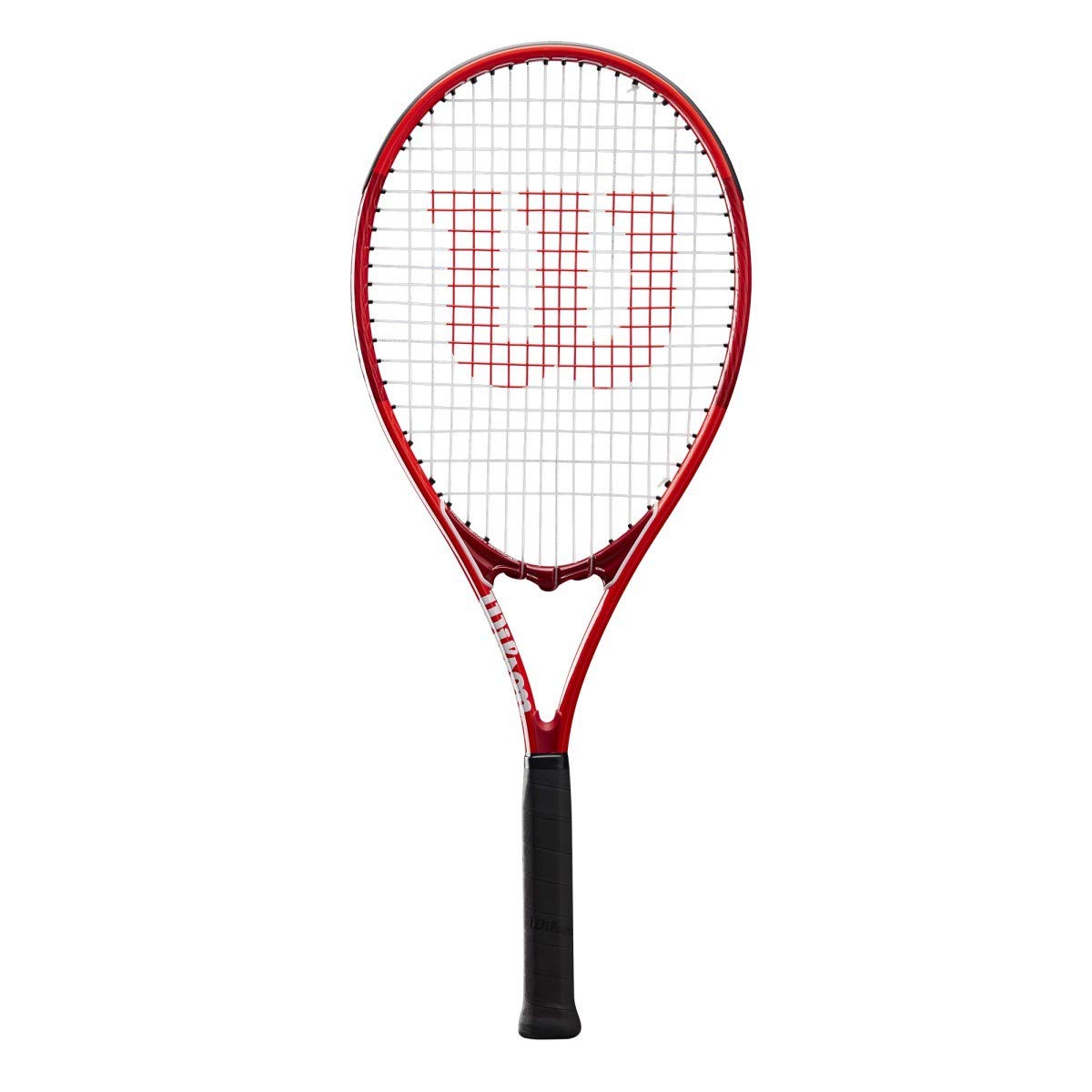 Wilson Federer Pro Staff Precision XL 110 Gloss Red Tennis Racquet in Grip Size 4 3/8" Bundled with a Black Advantage II Tennis Bag (Incredible Feel and Control)