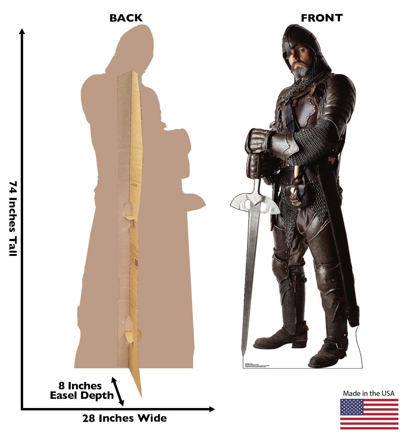 Cardboard People Knight in Armor Life Size Cardboard Cutout Standup