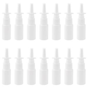 auear, 5 pack 20ml white plastic empty refillable nasal spray bottles mist nose nasal sprayer bottle mist sprayers atomizers makeup water container for travel outdoor