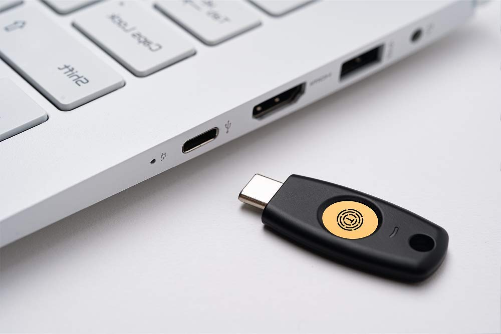 FIDO2 U2F Security Key Passkey Two-Factor Authentication (2FA) USB Key Pin+Touch (Non-Biometric) USB-C Type TrustKey T120