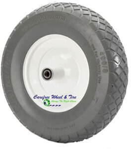 flat free 4.80/4.00-8 wheelbarrow wheel, 3" centered hub (3/4" semi precision bearings)