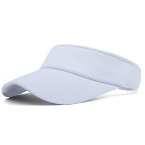 beorchid colorful sport cap outdoor sun protection adjustable velcro visor for men women, #2 white, one size