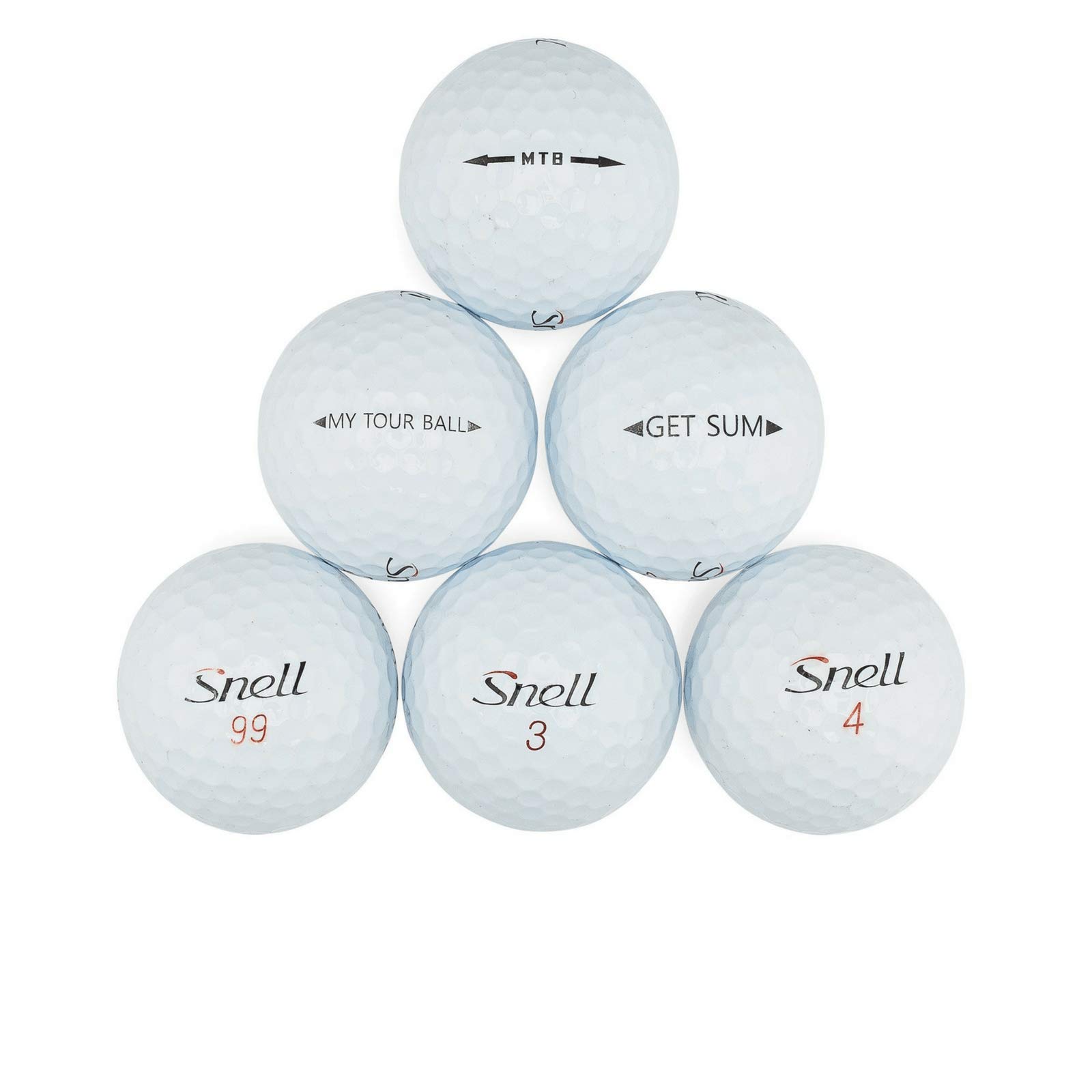 Professional Golf Snell Golf Ball Mix - 100 Used Snell Golf Balls (AAA Snell Golfballs), White (100PK-Snell-3)