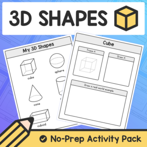 3d shapes worksheets – cubes, spheres, cylinders, and more!