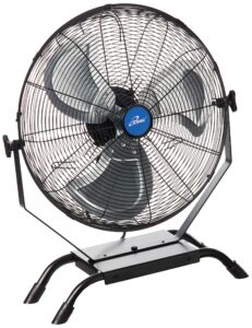 iliving wall mounted/floor stand variable 20 inches speed indoor/outdoor fan, industrial grade for patio, greenhouse, garage, workshop, and loading dock, 4650 cfm, black