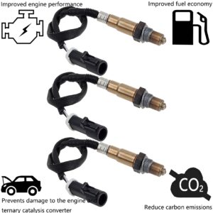 Dropwater 2 Pcs Upper O2 Sensors and 1 Pcs Lower O2 Sensor Replacement for Ford 1997 1998 1999 2000 Ranger V6 4.0L 3.0L,Replaces#234-4403,Set of 3pcs