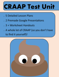 craap test unit - 5 day detailed lesson plans for stem distance learning - pdf printable activity unit for research online learning